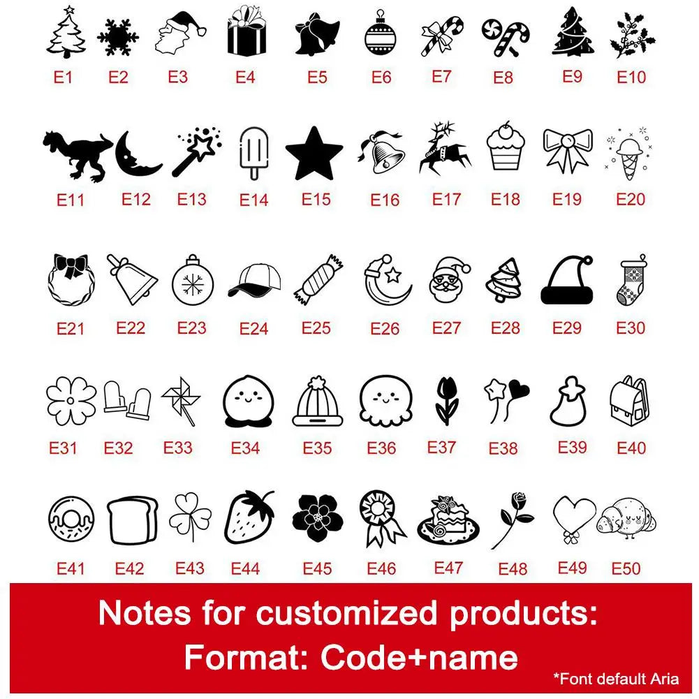 Name Stamp Clothing for Student Clothes Chapter Custom School Uniform Cartoon Pattern Style Waterproof Wash not Faded Stamp