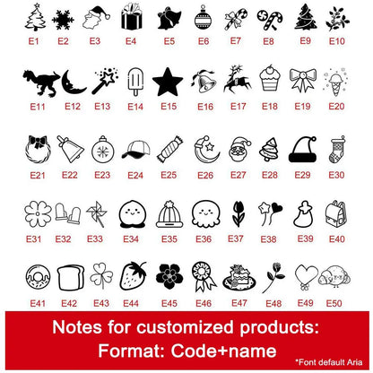 Name Stamp Clothing for Student Clothes Chapter Custom School Uniform Cartoon Pattern Style Waterproof Wash not Faded Stamp