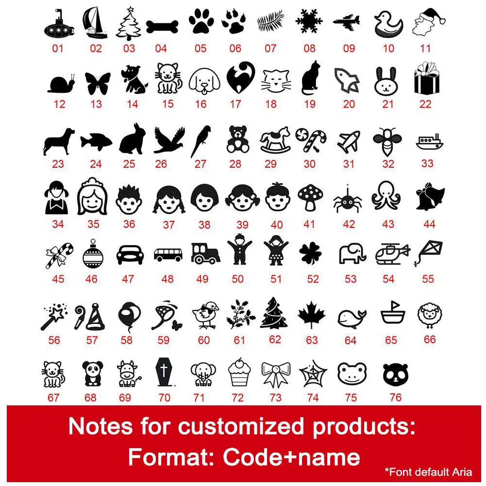 Name Stamp Clothing for Student Clothes Chapter Custom School Uniform Cartoon Pattern Style Waterproof Wash not Faded Stamp