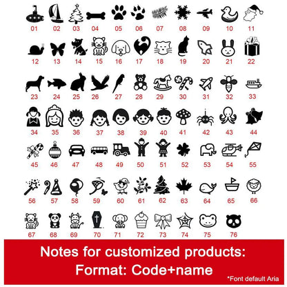 Name Stamp Clothing for Student Clothes Chapter Custom School Uniform Cartoon Pattern Style Waterproof Wash not Faded Stamp