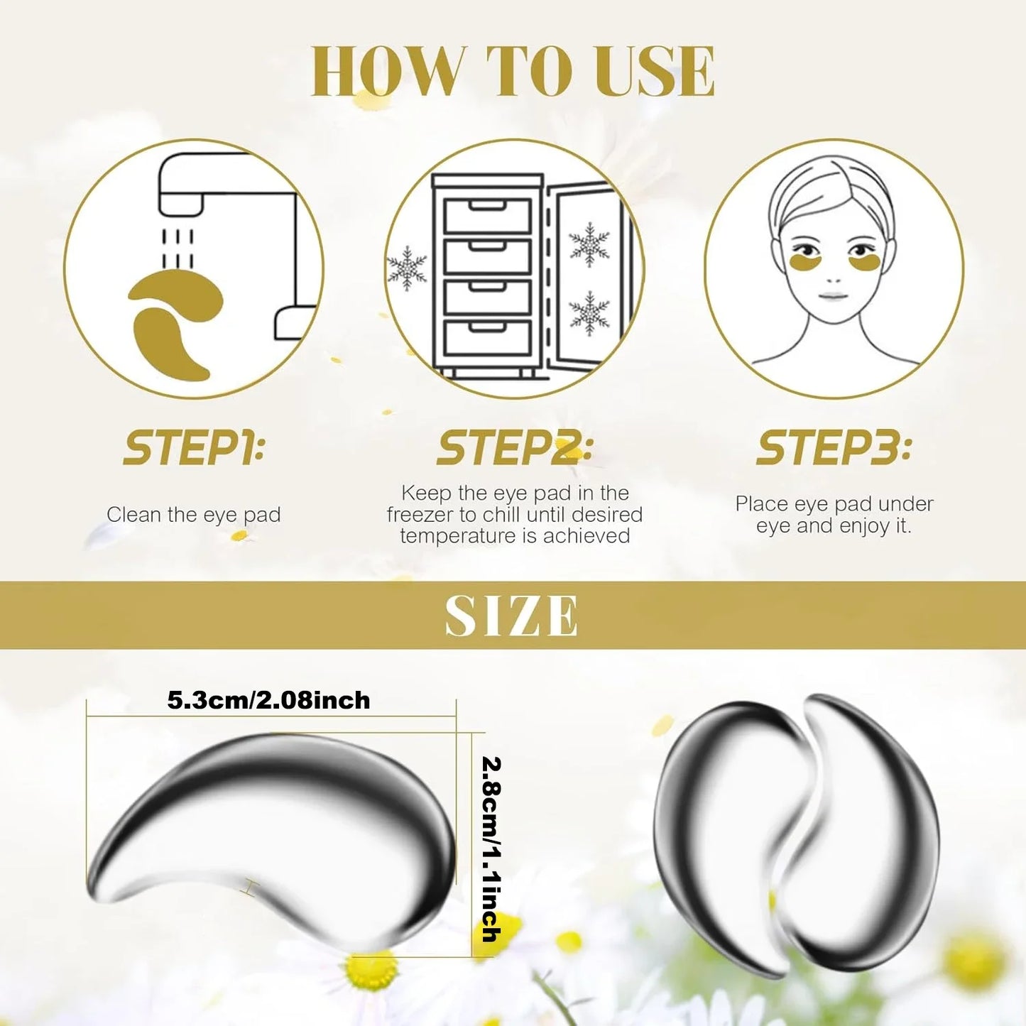 Cooling Steel Eye Pads