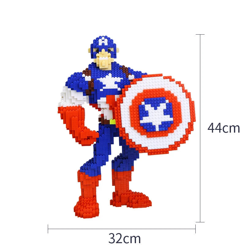 Disney Superhero Diamond Building Blocks Captain America Iron Man Hulk Connection Magic Bricks Figure Toy For Christmas Gifts