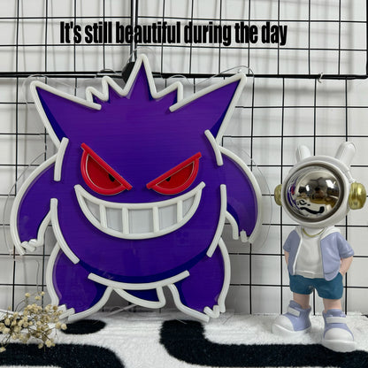 Pokemon Cool Gengar Acrylic Neon Sign LED Light USB Powered Artwork for Home Festival Home Decor Party Birthday Gift For Kids
