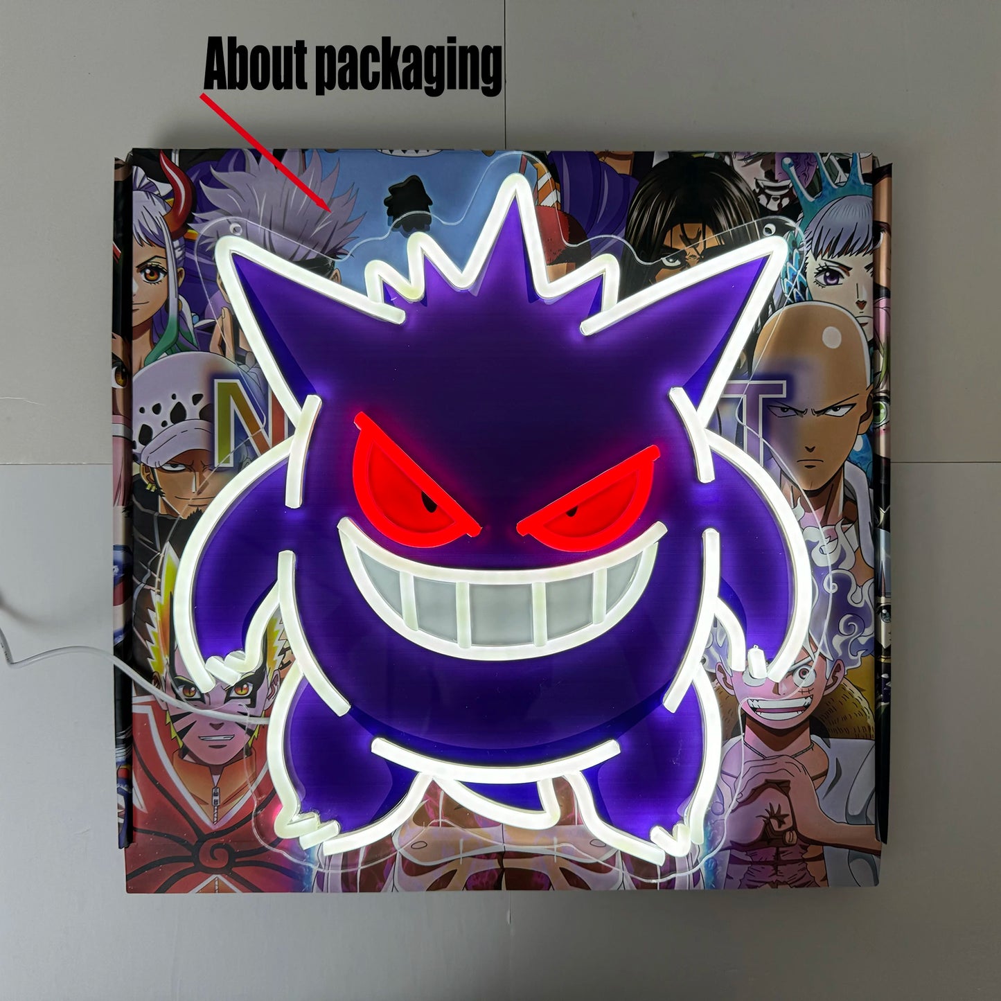 Pokemon Cool Gengar Acrylic Neon Sign LED Light USB Powered Artwork for Home Festival Home Decor Party Birthday Gift For Kids