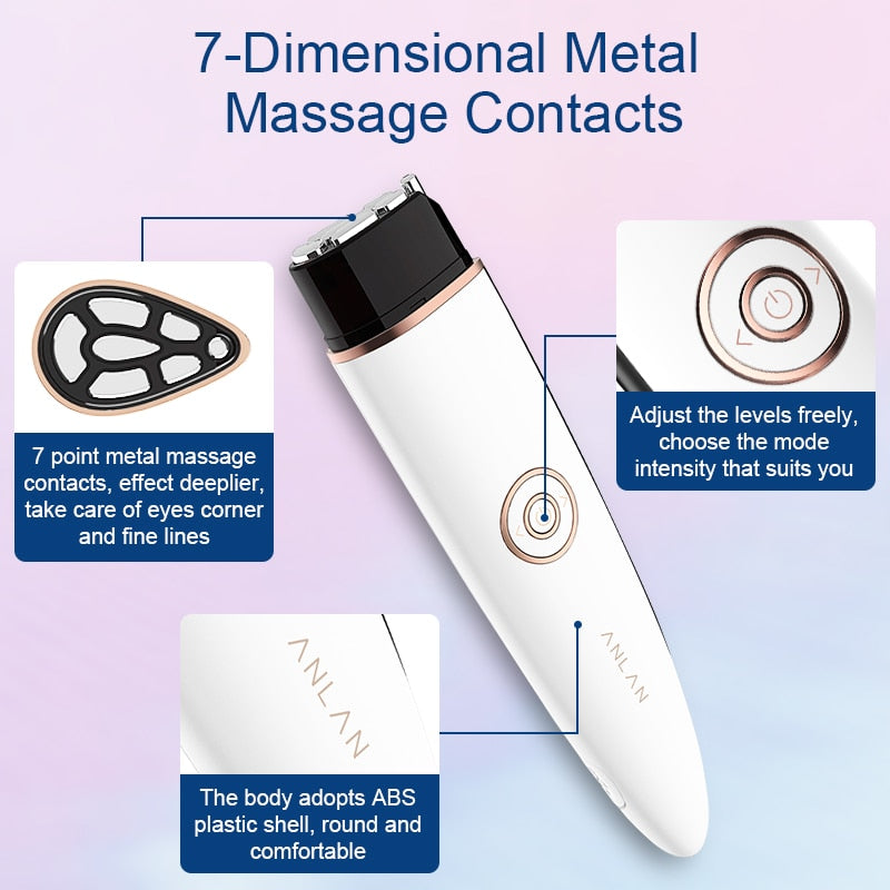 ANLAN RF Eye Massager RF Lifting EMS Beauty Device Skin Lifting Firming Dark Circle Eye Bag Removal Face Firming Wrinkle Removal